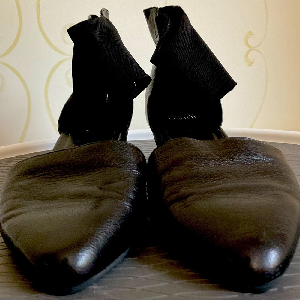 Eileen Fisher Women's 8.5, Black Fame D'orsay Cuffed Pumps Shoes Size 8.5
